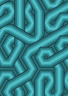 Renkli fayanslar, pürüzsüz rastgele birbirine bağlı dalgalı çizgiler deseni, bağlantı sanatı arkaplan tasarımı çizimi  