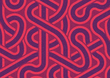 Renkli fayanslar, pürüzsüz rastgele birbirine bağlı dalgalı çizgiler deseni, bağlantı sanatı arkaplan tasarımı çizimi  