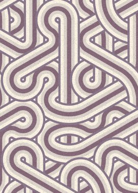 Renkli fayanslar, pürüzsüz rastgele birbirine bağlı dalgalı çizgiler deseni, bağlantı sanatı arkaplan tasarımı çizimi  