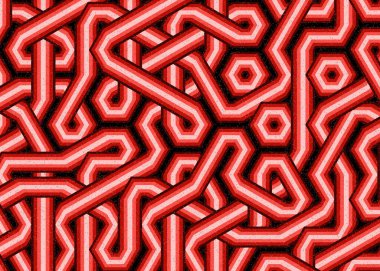 Renkli fayanslar, pürüzsüz rastgele birbirine bağlı dalgalı çizgiler deseni, bağlantı sanatı arkaplan tasarımı çizimi  