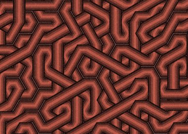 Renkli fayanslar, pürüzsüz rastgele birbirine bağlı dalgalı çizgiler deseni, bağlantı sanatı arkaplan tasarımı çizimi  