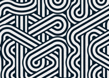 Renkli fayanslar, pürüzsüz rastgele birbirine bağlı dalgalı çizgiler deseni, bağlantı sanatı arkaplan tasarımı çizimi  