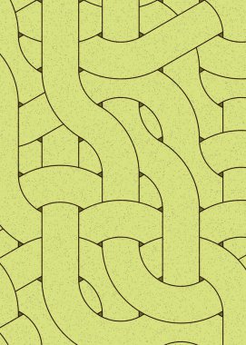 Renkli fayanslar, pürüzsüz rastgele birbirine bağlı dalgalı çizgiler deseni, bağlantı sanatı arkaplan tasarımı çizimi  