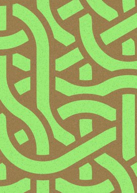 Renkli fayanslar, pürüzsüz rastgele birbirine bağlı dalgalı çizgiler deseni, bağlantı sanatı arkaplan tasarımı çizimi  