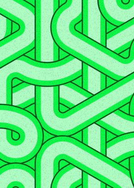 Renkli fayanslar, pürüzsüz rastgele birbirine bağlı dalgalı çizgiler deseni, bağlantı sanatı arkaplan tasarımı çizimi  