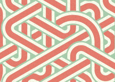 Renkli fayanslar, pürüzsüz rastgele birbirine bağlı dalgalı çizgiler deseni, bağlantı sanatı arkaplan tasarımı çizimi  