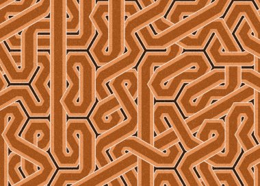 Renkli fayanslar, pürüzsüz rastgele birbirine bağlı dalgalı çizgiler deseni, bağlantı sanatı arkaplan tasarımı çizimi  