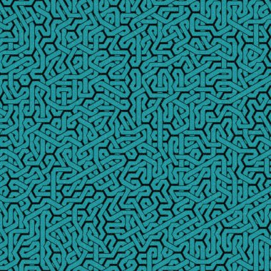 Renkli fayanslar, pürüzsüz rastgele birbirine bağlı dalgalı çizgiler deseni, bağlantı sanatı arkaplan tasarımı çizimi  