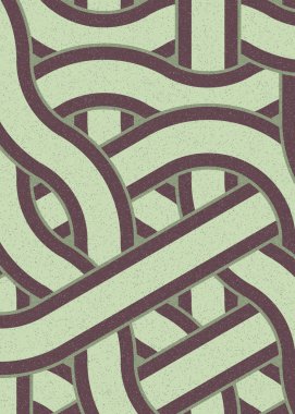 Renkli fayanslar, pürüzsüz rastgele birbirine bağlı dalgalı çizgiler deseni, bağlantı sanatı arkaplan tasarımı çizimi  