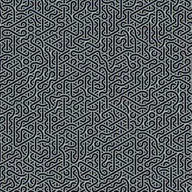 Renkli fayanslar, pürüzsüz rastgele birbirine bağlı dalgalı çizgiler deseni, bağlantı sanatı arkaplan tasarımı çizimi  