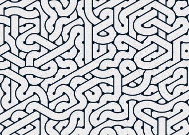 Renkli fayanslar, pürüzsüz rastgele birbirine bağlı dalgalı çizgiler deseni, bağlantı sanatı arkaplan tasarımı çizimi  