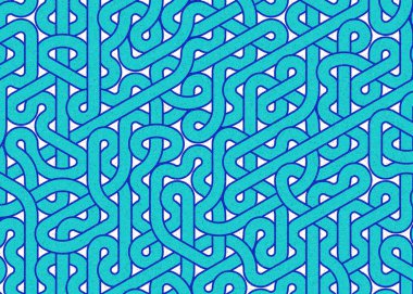 Renkli fayanslar, pürüzsüz rastgele birbirine bağlı dalgalı çizgiler deseni, bağlantı sanatı arkaplan tasarımı çizimi  