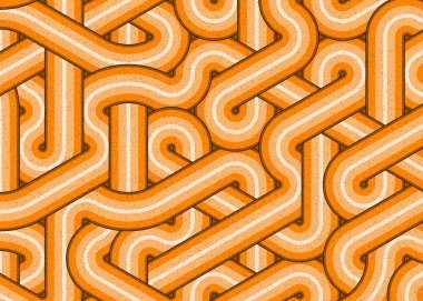 Renkli fayanslar, pürüzsüz rastgele birbirine bağlı dalgalı çizgiler deseni, bağlantı sanatı arkaplan tasarımı çizimi  