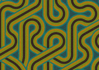 Renkli fayanslar, pürüzsüz rastgele birbirine bağlı dalgalı çizgiler deseni, bağlantı sanatı arkaplan tasarımı çizimi  