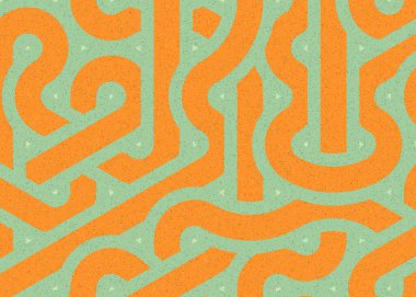 Renkli fayanslar, pürüzsüz rastgele birbirine bağlı dalgalı çizgiler deseni, bağlantı sanatı arkaplan tasarımı çizimi  