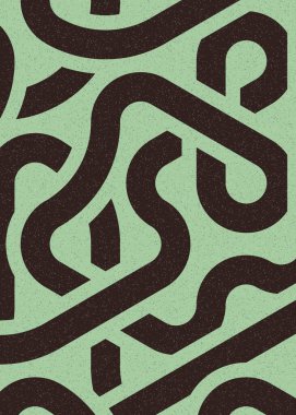 Renkli fayanslar, pürüzsüz rastgele birbirine bağlı dalgalı çizgiler deseni, bağlantı sanatı arkaplan tasarımı çizimi  