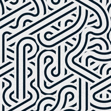 Renkli fayanslar, pürüzsüz rastgele birbirine bağlı dalgalı çizgiler deseni, bağlantı sanatı arkaplan tasarımı çizimi  