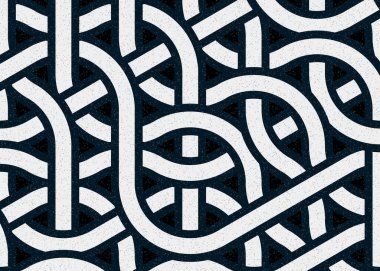 Renkli fayanslar, pürüzsüz rastgele birbirine bağlı dalgalı çizgiler deseni, bağlantı sanatı arkaplan tasarımı çizimi  