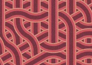 Renkli fayanslar, pürüzsüz rastgele birbirine bağlı dalgalı çizgiler deseni, bağlantı sanatı arkaplan tasarımı çizimi  