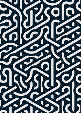 Renkli fayanslar, pürüzsüz rastgele birbirine bağlı dalgalı çizgiler deseni, bağlantı sanatı arkaplan tasarımı çizimi  