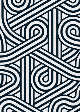 Renkli fayanslar, pürüzsüz rastgele birbirine bağlı dalgalı çizgiler deseni, bağlantı sanatı arkaplan tasarımı çizimi  