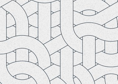 Renkli fayanslar, pürüzsüz rastgele birbirine bağlı dalgalı çizgiler deseni, bağlantı sanatı arkaplan tasarımı çizimi  