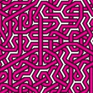 Renkli fayanslar, pürüzsüz rastgele birbirine bağlı dalgalı çizgiler deseni, bağlantı sanatı arkaplan tasarımı çizimi  