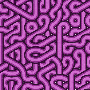 Renkli fayanslar, pürüzsüz rastgele birbirine bağlı dalgalı çizgiler deseni, bağlantı sanatı arkaplan tasarımı çizimi  