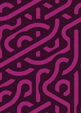 Renkli fayanslar, pürüzsüz rastgele birbirine bağlı dalgalı çizgiler deseni, bağlantı sanatı arkaplan tasarımı çizimi  