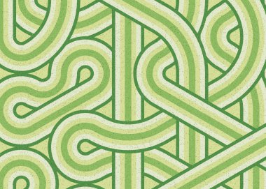 Renkli fayanslar, pürüzsüz rastgele birbirine bağlı dalgalı çizgiler deseni, bağlantı sanatı arkaplan tasarımı çizimi  