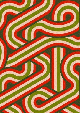 Renkli fayanslar, pürüzsüz rastgele birbirine bağlı dalgalı çizgiler deseni, bağlantı sanatı arkaplan tasarımı çizimi  