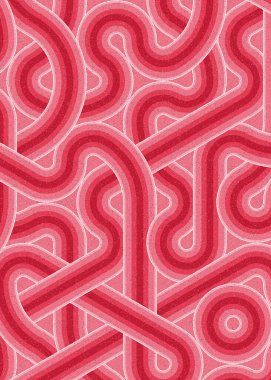 Renkli fayanslar, pürüzsüz rastgele birbirine bağlı dalgalı çizgiler deseni, bağlantı sanatı arkaplan tasarımı çizimi  