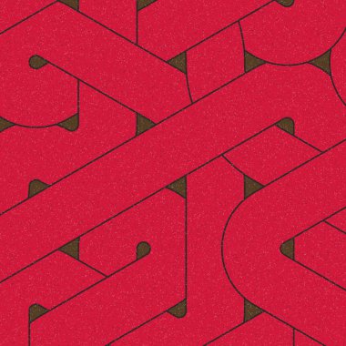 Renkli fayanslar, pürüzsüz rastgele birbirine bağlı dalgalı çizgiler deseni, bağlantı sanatı arkaplan tasarımı çizimi  