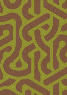 Renkli fayanslar, pürüzsüz rastgele birbirine bağlı dalgalı çizgiler deseni, bağlantı sanatı arkaplan tasarımı çizimi  