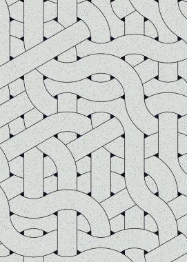 Renkli fayanslar, pürüzsüz rastgele birbirine bağlı dalgalı çizgiler deseni, bağlantı sanatı arkaplan tasarımı çizimi  