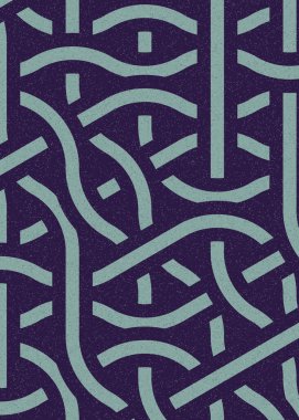 Renkli fayanslar, pürüzsüz rastgele birbirine bağlı dalgalı çizgiler deseni, bağlantı sanatı arkaplan tasarımı çizimi  