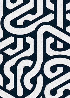 Renkli fayanslar, pürüzsüz rastgele birbirine bağlı dalgalı çizgiler deseni, bağlantı sanatı arkaplan tasarımı çizimi  