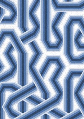 Renkli fayanslar, pürüzsüz rastgele birbirine bağlı dalgalı çizgiler deseni, bağlantı sanatı arkaplan tasarımı çizimi  