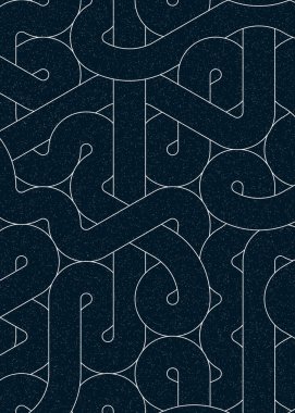 Renkli fayanslar, pürüzsüz rastgele birbirine bağlı dalgalı çizgiler deseni, bağlantı sanatı arkaplan tasarımı çizimi  