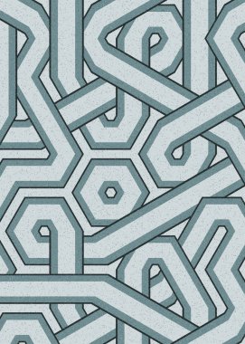 Renkli fayanslar, pürüzsüz rastgele birbirine bağlı dalgalı çizgiler deseni, bağlantı sanatı arkaplan tasarımı çizimi  