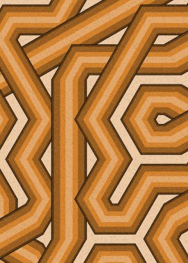 Renkli fayanslar, pürüzsüz rastgele birbirine bağlı dalgalı çizgiler deseni, bağlantı sanatı arkaplan tasarımı çizimi  