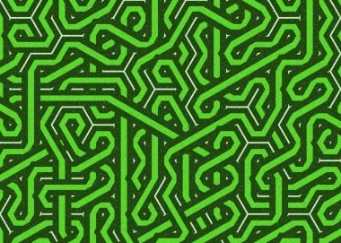 Renkli fayanslar, pürüzsüz rastgele birbirine bağlı dalgalı çizgiler deseni, bağlantı sanatı arkaplan tasarımı çizimi  