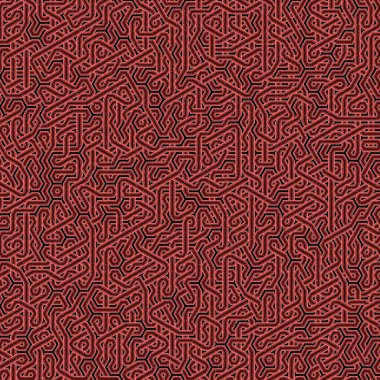 Renkli fayanslar, pürüzsüz rastgele birbirine bağlı dalgalı çizgiler deseni, bağlantı sanatı arkaplan tasarımı çizimi  