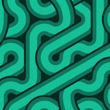 Renkli fayanslar, pürüzsüz rastgele birbirine bağlı dalgalı çizgiler deseni, bağlantı sanatı arkaplan tasarımı çizimi  