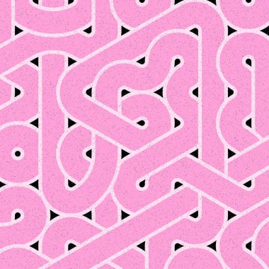 Renkli fayanslar, pürüzsüz rastgele birbirine bağlı dalgalı çizgiler deseni, bağlantı sanatı arkaplan tasarımı çizimi  