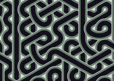 Renkli fayanslar, pürüzsüz rastgele birbirine bağlı dalgalı çizgiler deseni, bağlantı sanatı arkaplan tasarımı çizimi  