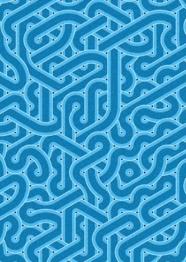 Renkli fayanslar, pürüzsüz rastgele birbirine bağlı dalgalı çizgiler deseni, bağlantı sanatı arkaplan tasarımı çizimi  