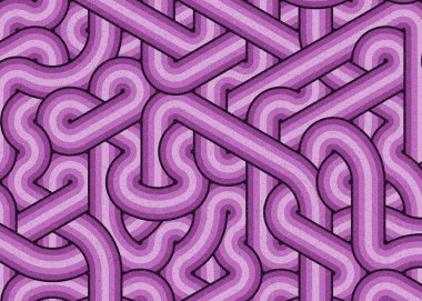 Renkli fayanslar, pürüzsüz rastgele birbirine bağlı dalgalı çizgiler deseni, bağlantı sanatı arkaplan tasarımı çizimi  