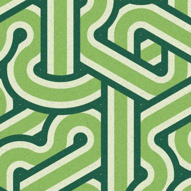 Renkli fayanslar, pürüzsüz rastgele birbirine bağlı dalgalı çizgiler deseni, bağlantı sanatı arkaplan tasarımı çizimi  