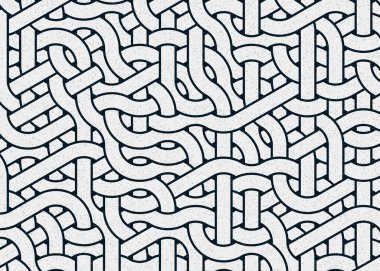 Renkli fayanslar, pürüzsüz rastgele birbirine bağlı dalgalı çizgiler deseni, bağlantı sanatı arkaplan tasarımı çizimi  